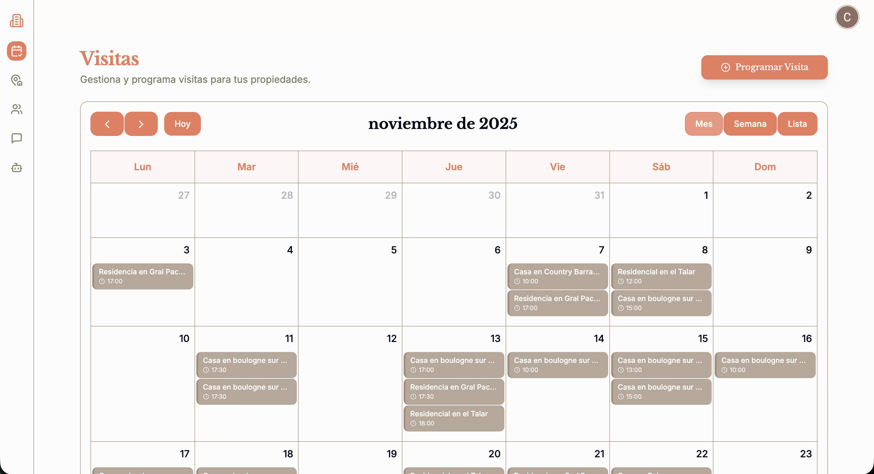 Agenda de Visitas Inteligente